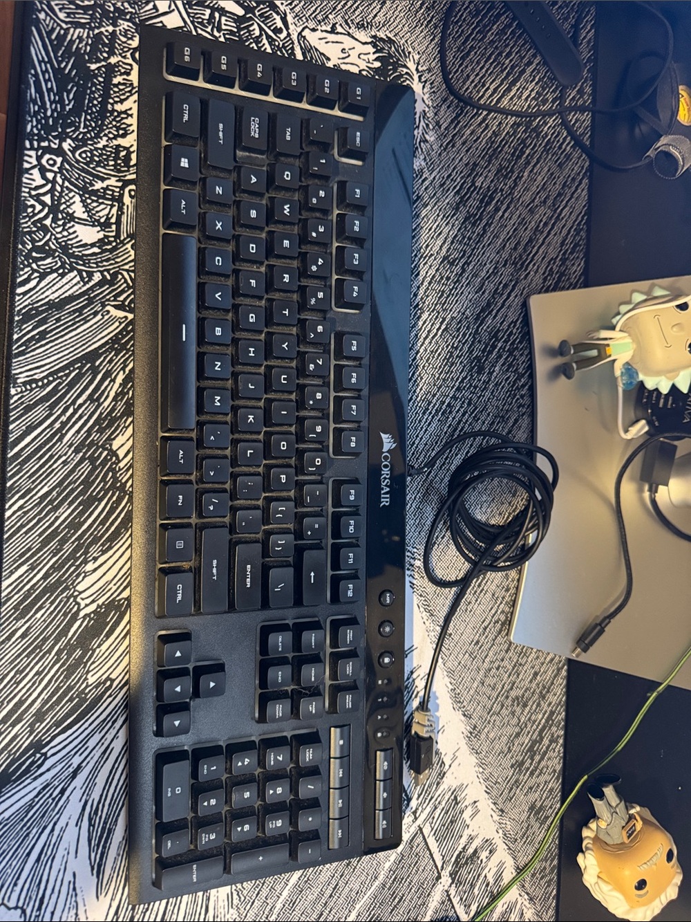Corsair Black Full-Size Wired USB Keyboard with Media Keys